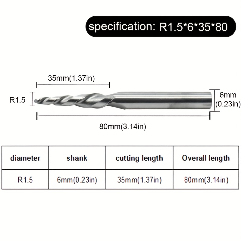 2mm Carbide Metric Threading Tool - .20-.70 Pitch Range - 1/8 Shank - 2 OAL  - ID: 2325