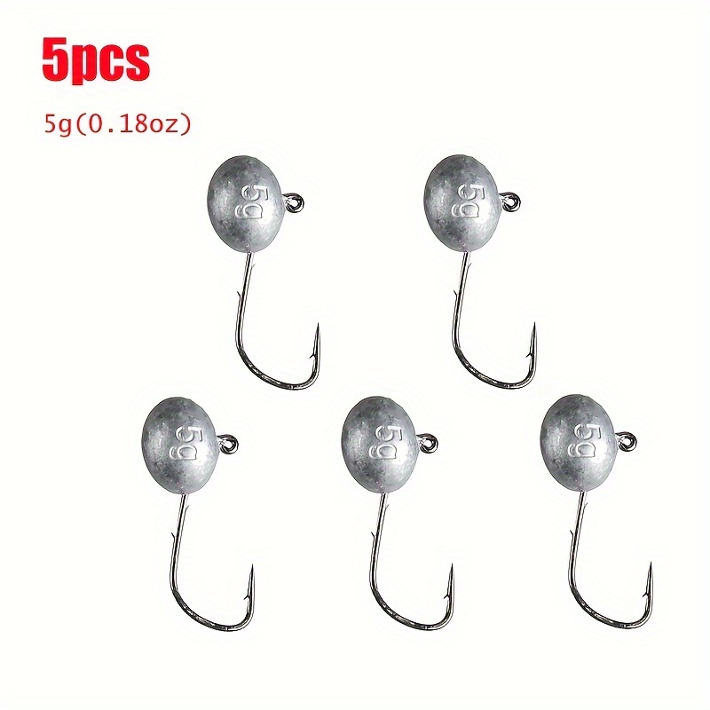 Lead Head Hook Ice Fishing Barbed Hooks Freshwater Saltwater - Temu