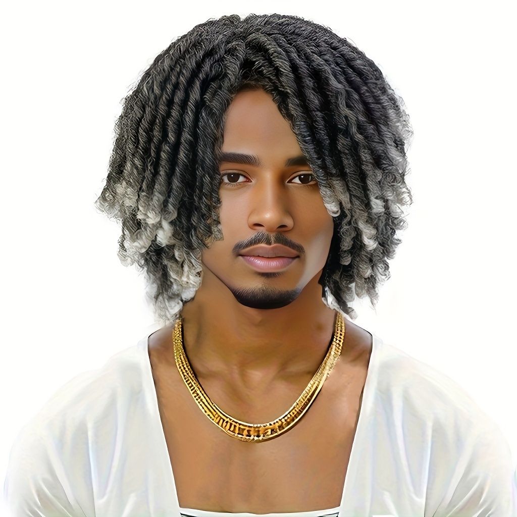 Short Dreadlock Braids Wig Synthetic Lace Wig Beginners Friendly Heat Resistant Wig For Men