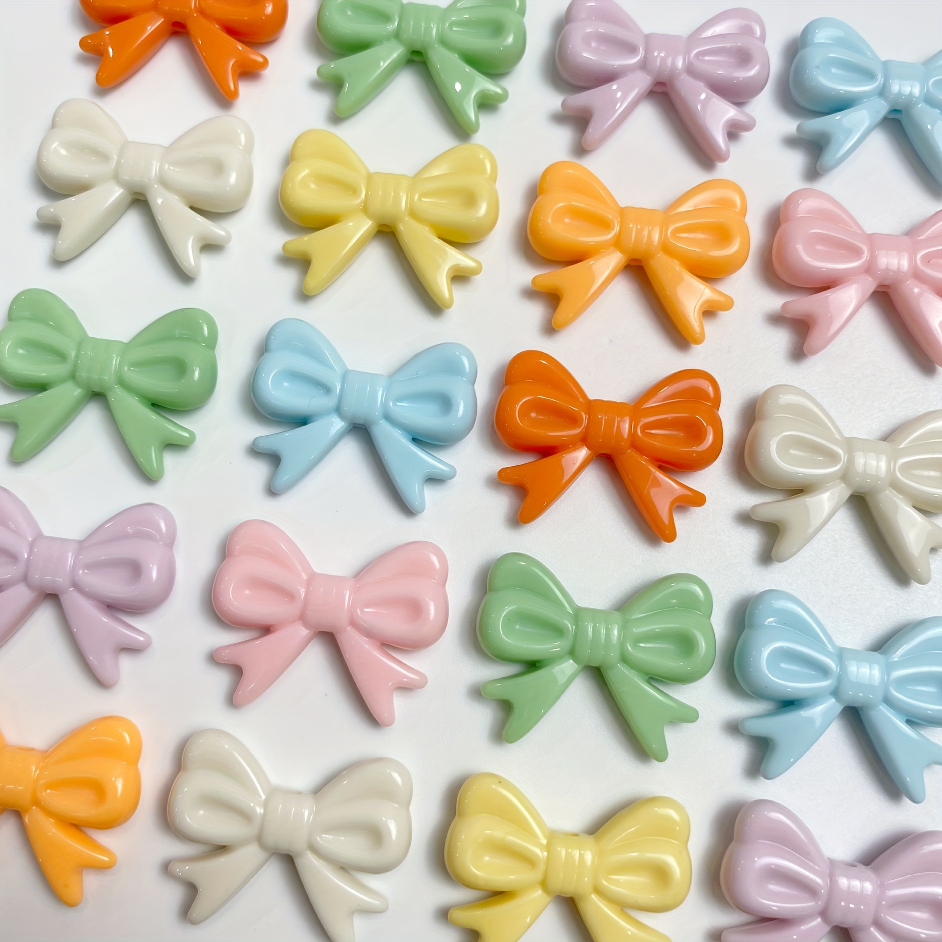 Colorful Bow Beads Packs of 10 
