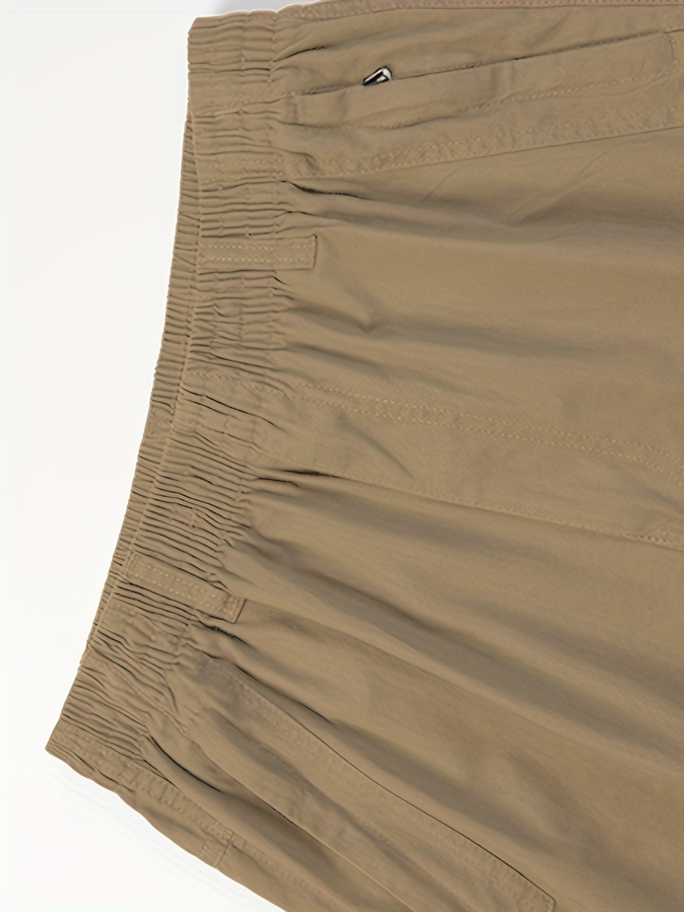 Khaki Flap Pockets Cargo Pants Loose Fit Non stretch - Temu United Arab  Emirates