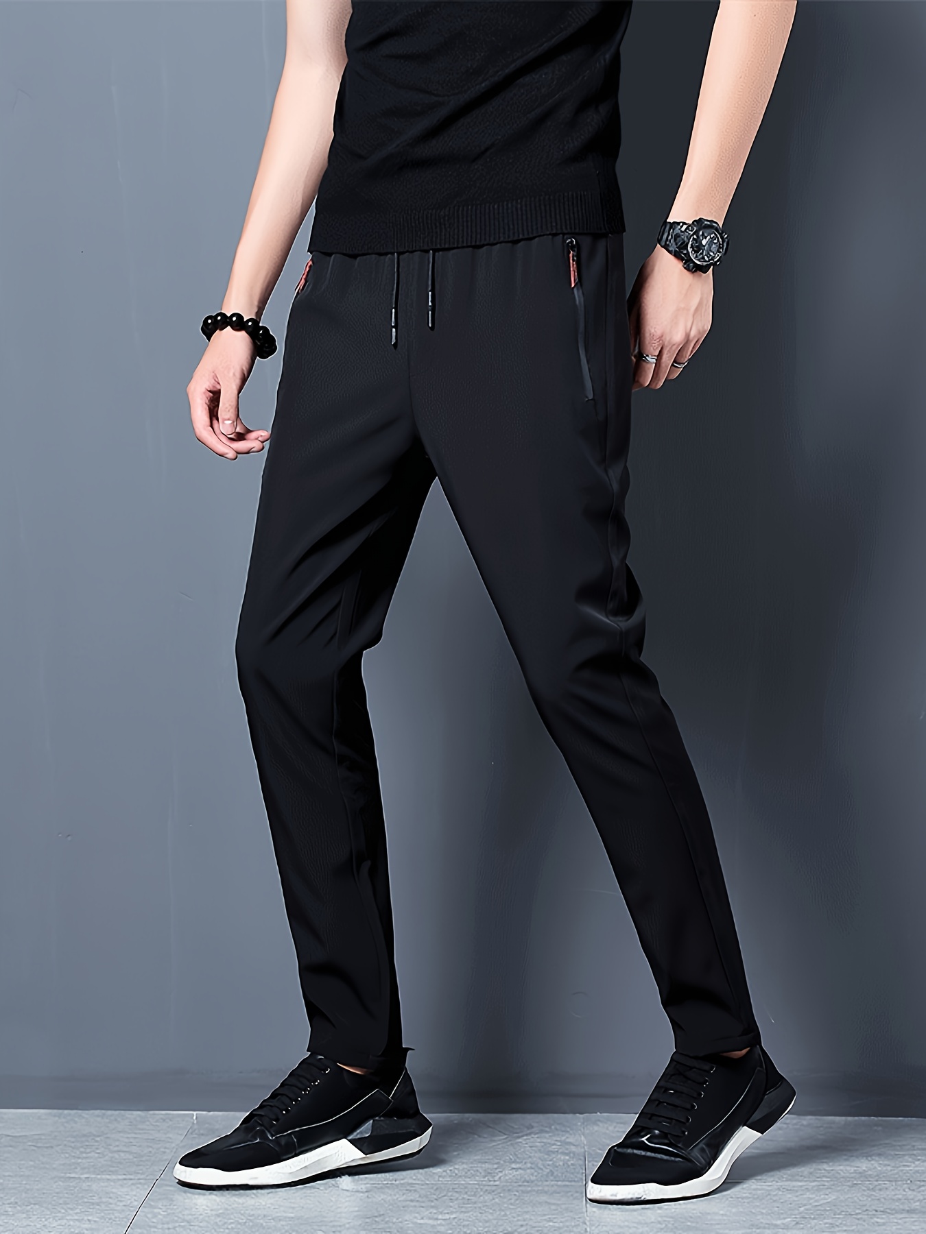 Men's Color Block Long Sports Pants Activewear Lightweight - Temu