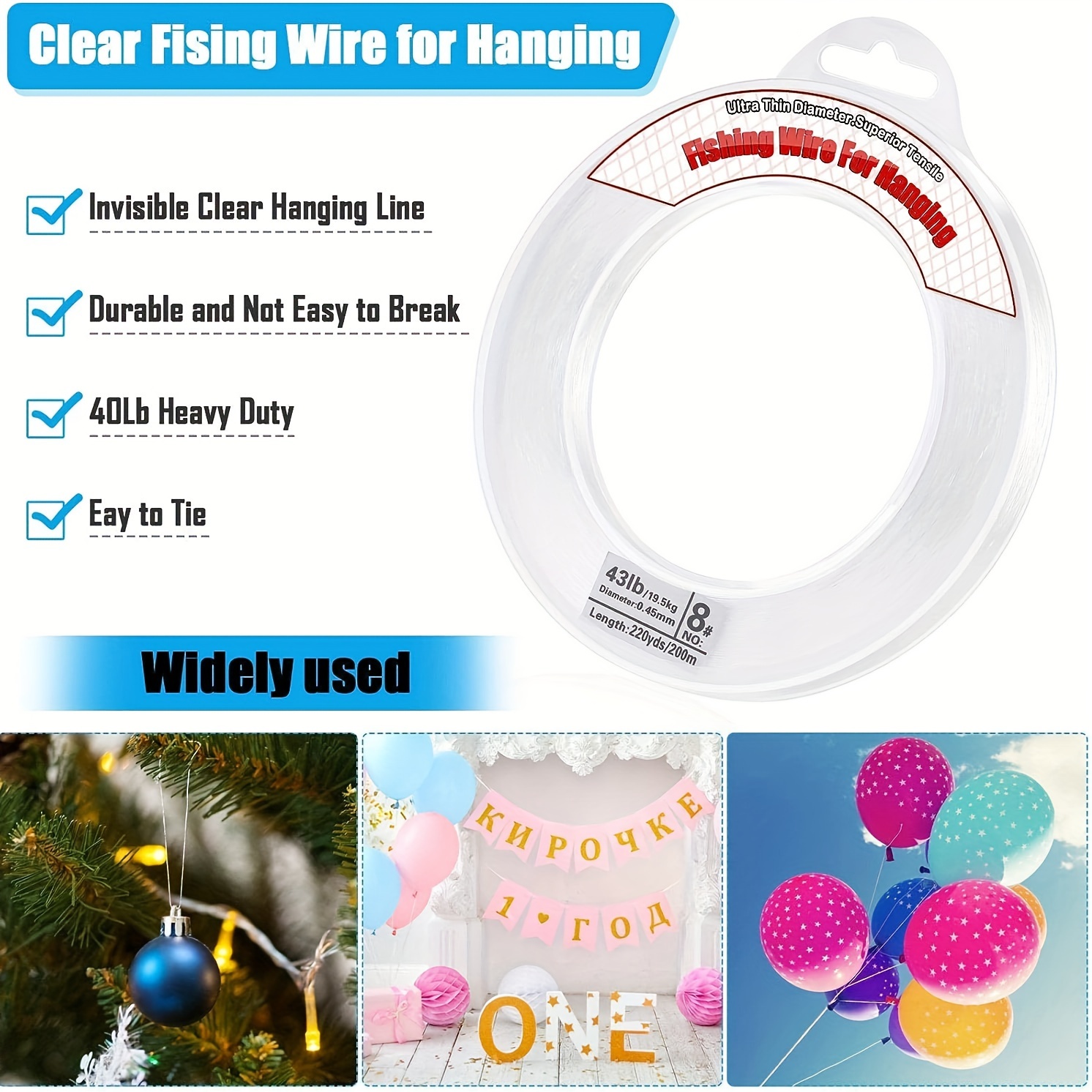 Clear Fishing Wire Invisible Strong Nylon Fishing Line With - Temu Australia