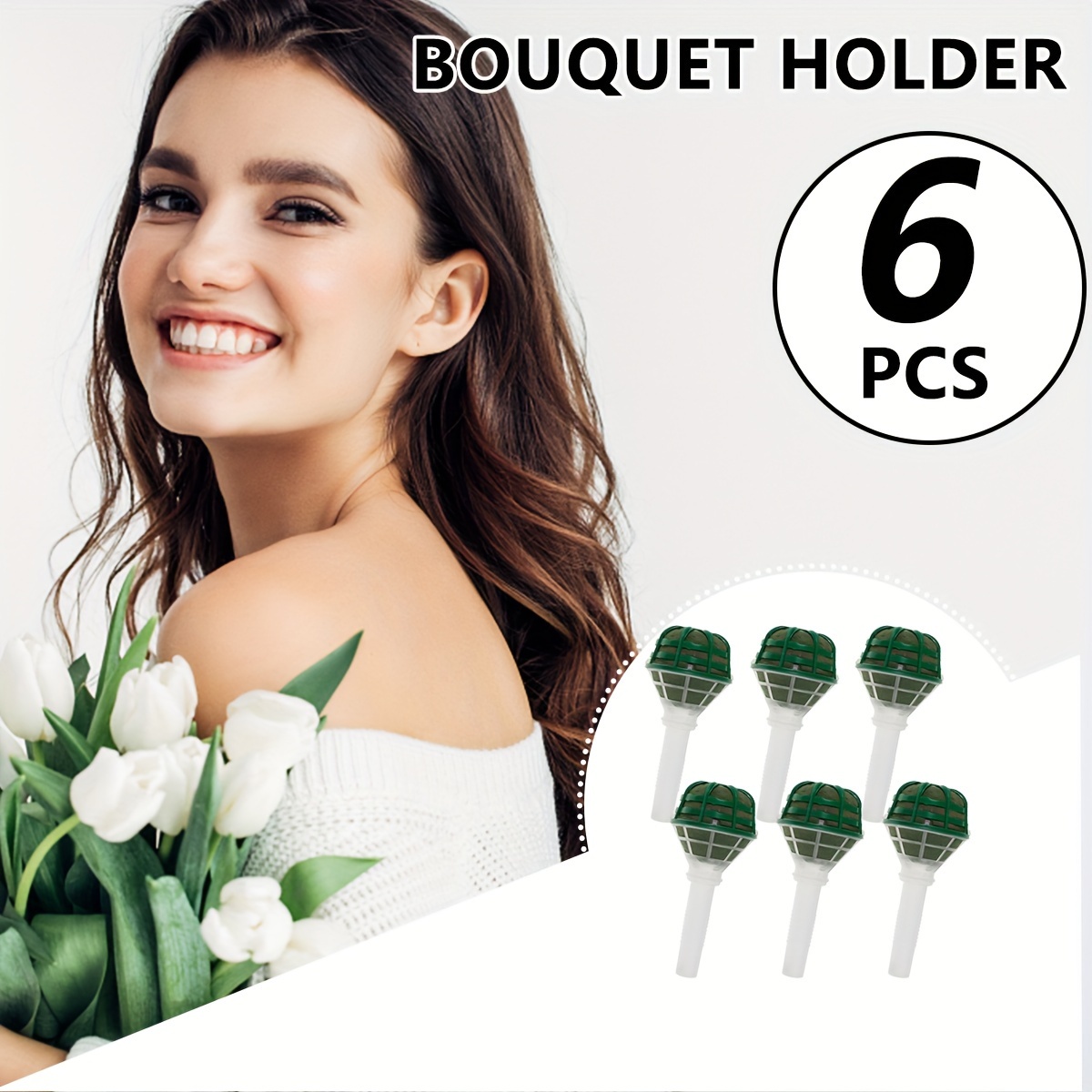 3 Pack Crystal Bridal Bouquet Holders Handles