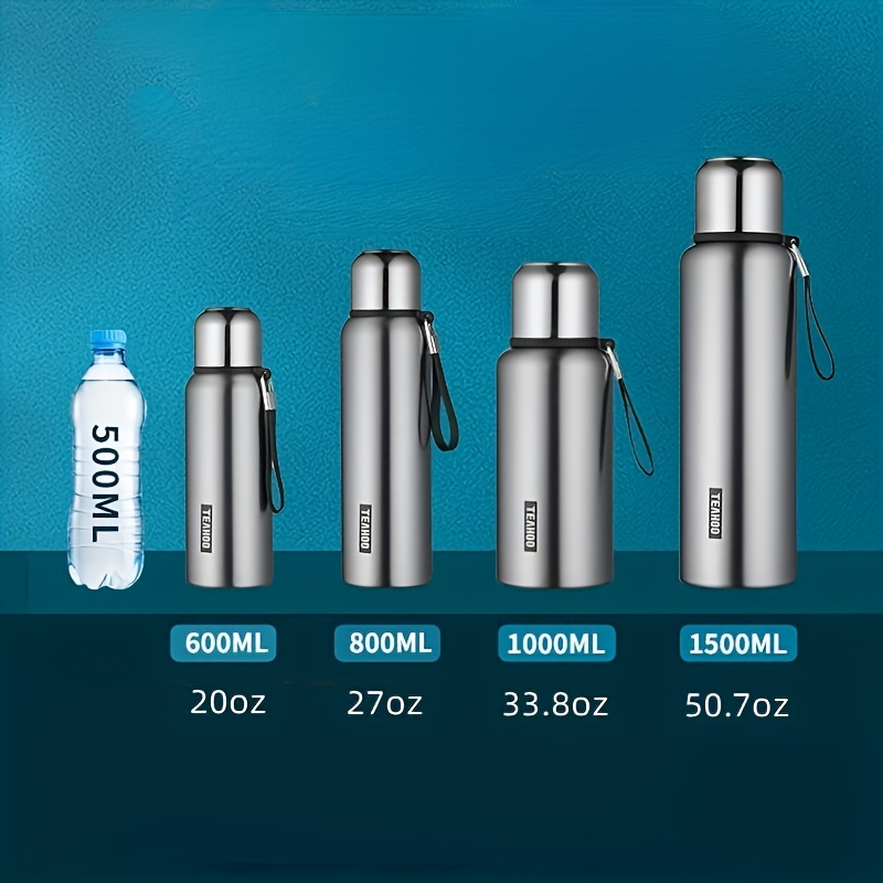 800/1000ml Large Capacity Portable Double Stainless Steel 316