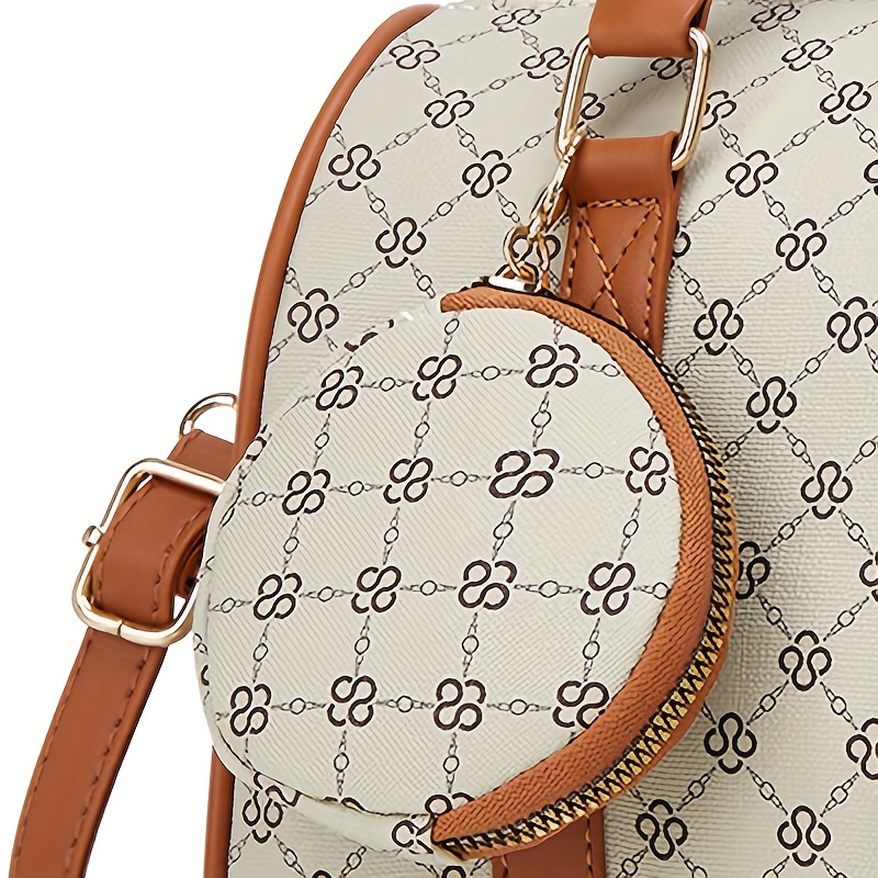 Bolso Boston Vintage Para Mujer, Bolso Cruzado De Estilo Clásico, Bolso De  Cuero PU Para Viaje - Temu Chile