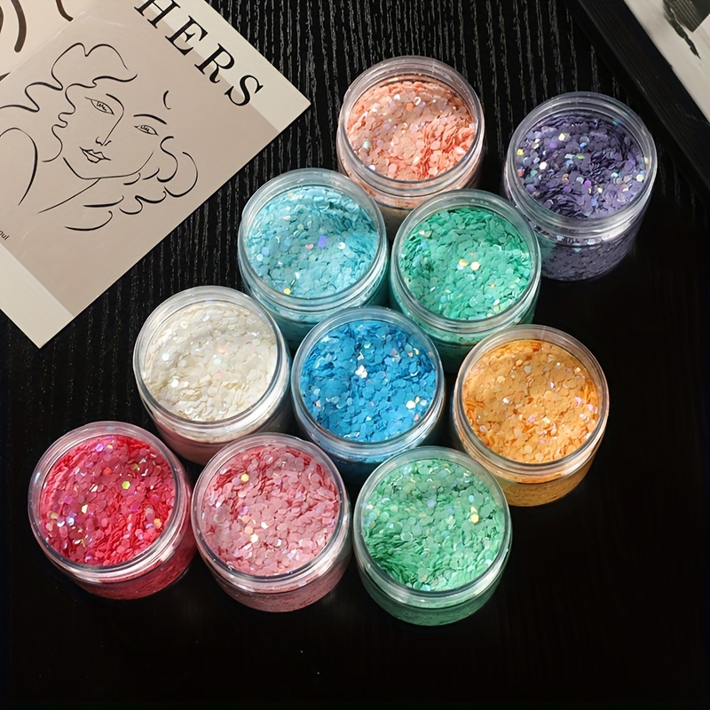 Mix Macaroon Colors Nail Sequins For Craft Glittering Star - Temu