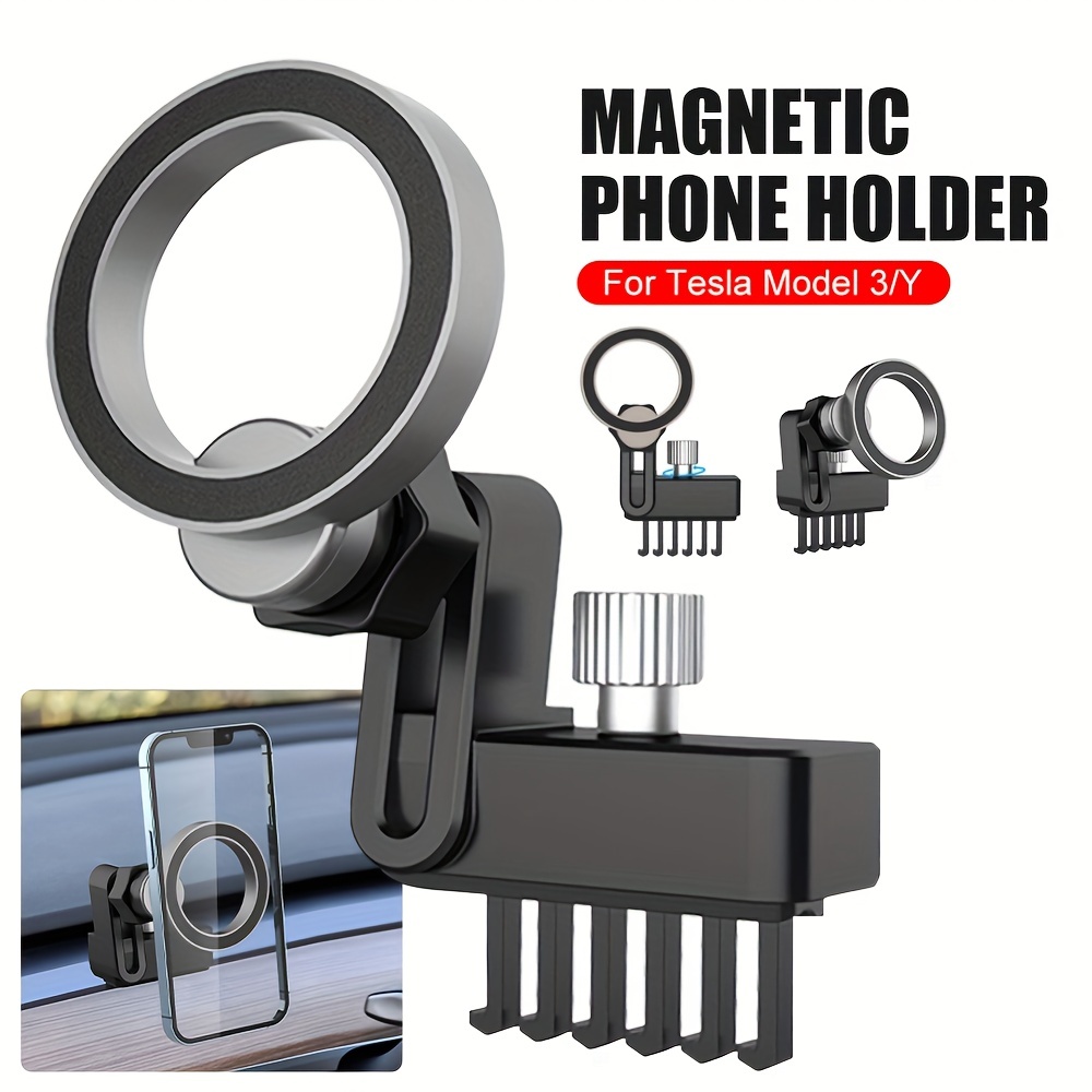 

Magnetic Car Phone Holder Mobile Phone Support Mount For Tesla Model 3 Model Y Car Phone Holder Universal