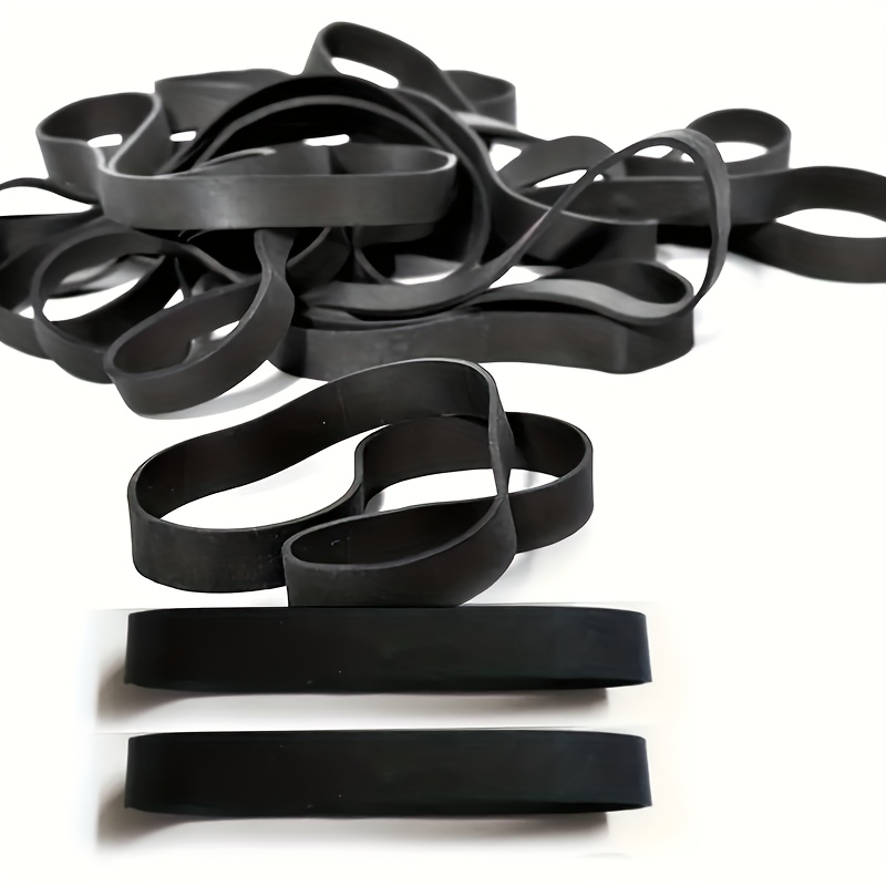 Industrial Rubber Band Folded In Half Wide Black Wide Rubber - Temu