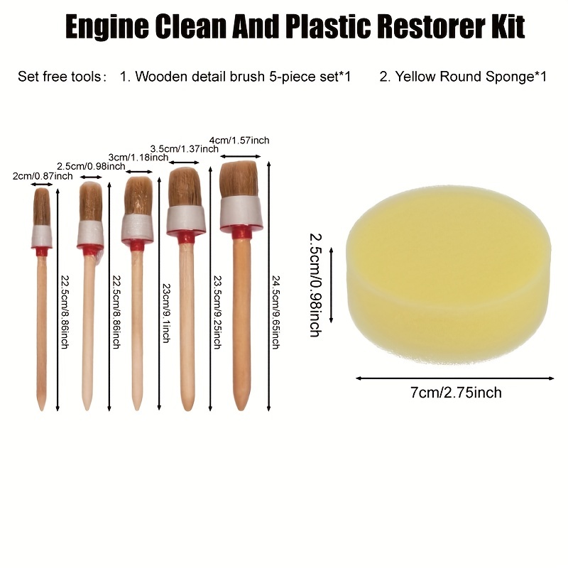 Car Plastic Refurbishment Agent Car Engine Bay Cleaner Kit - Temu