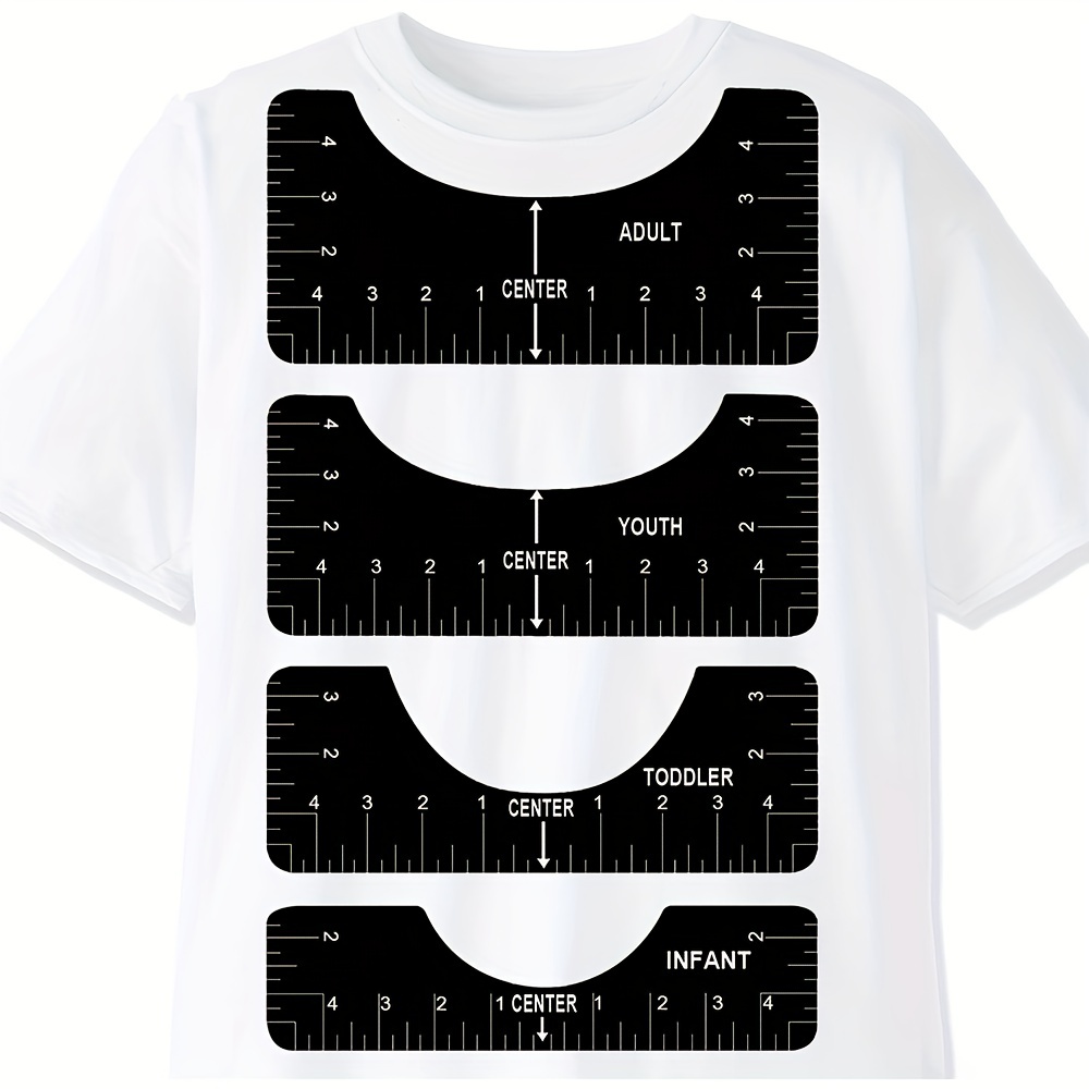 Tshirt Ruler Guide for Vinyl Alignment, T Shirt Rulers to Center Designs,  Alignment Tool with Soft Tape Measure, Craft Sewing Supplies Accessories
