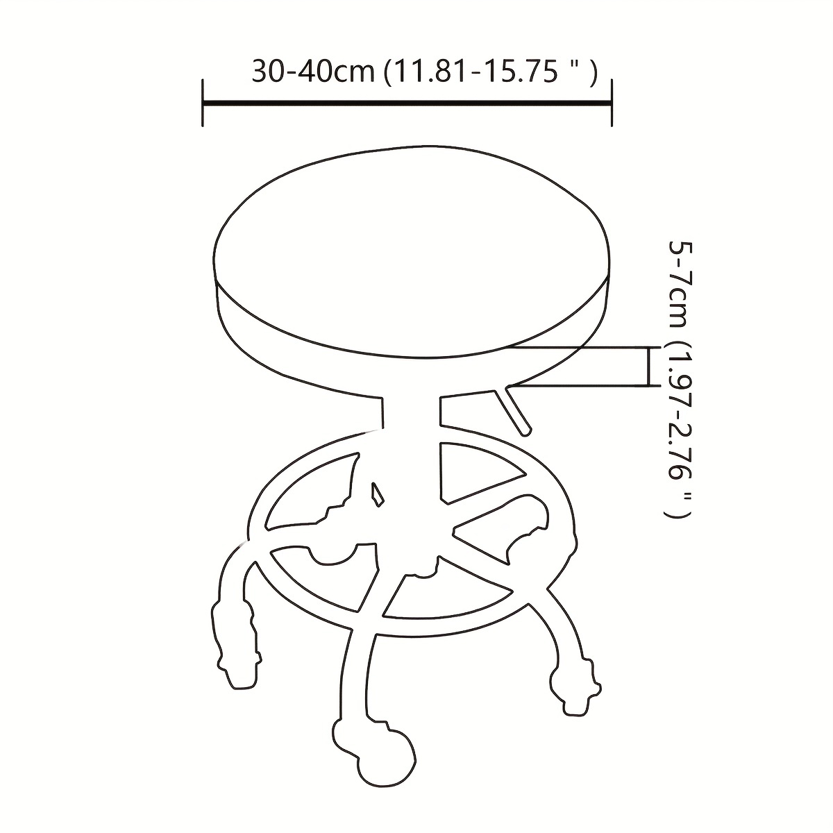 1pc Copertura Sgabello Rotondo In Pelle Pu Elastica - Temu Switzerland