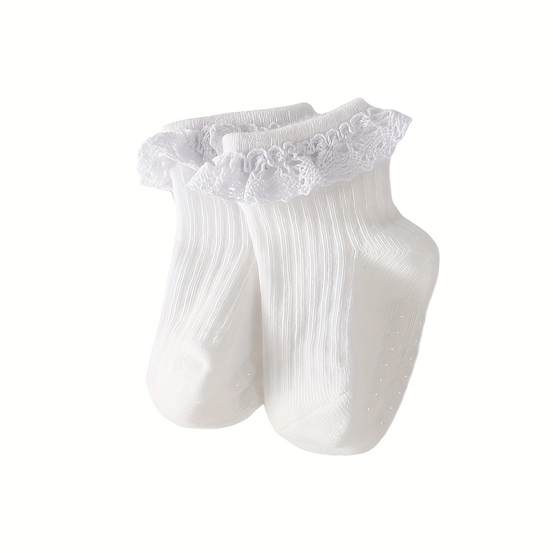 VPbao Calcetines blancos con volantes para mujer, lindos calcetines de  algodón de punto al tobillo para niñas grandes, calcetines de princesa, 3  pares #A, talla �nica : : Ropa, Zapatos y Accesorios
