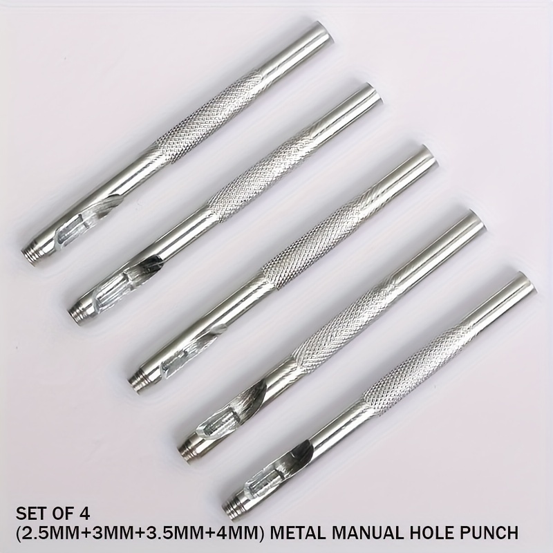 Metal Manual Hole Punch Silver Circle Hole Pattern Belt Hole - Temu