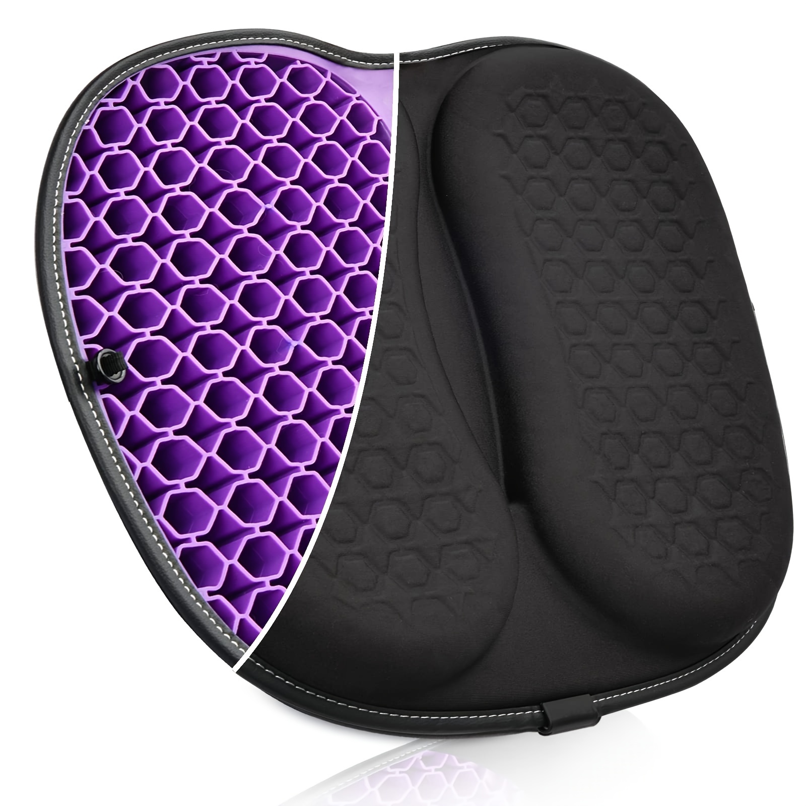 Purple Gel Seat Cushion for Long Sitting ,Back, Sciatica, Hip,Wheelchair Pressure Relief,Tailbone Pain Relief Cushion, Gel Seat Cushion for Office