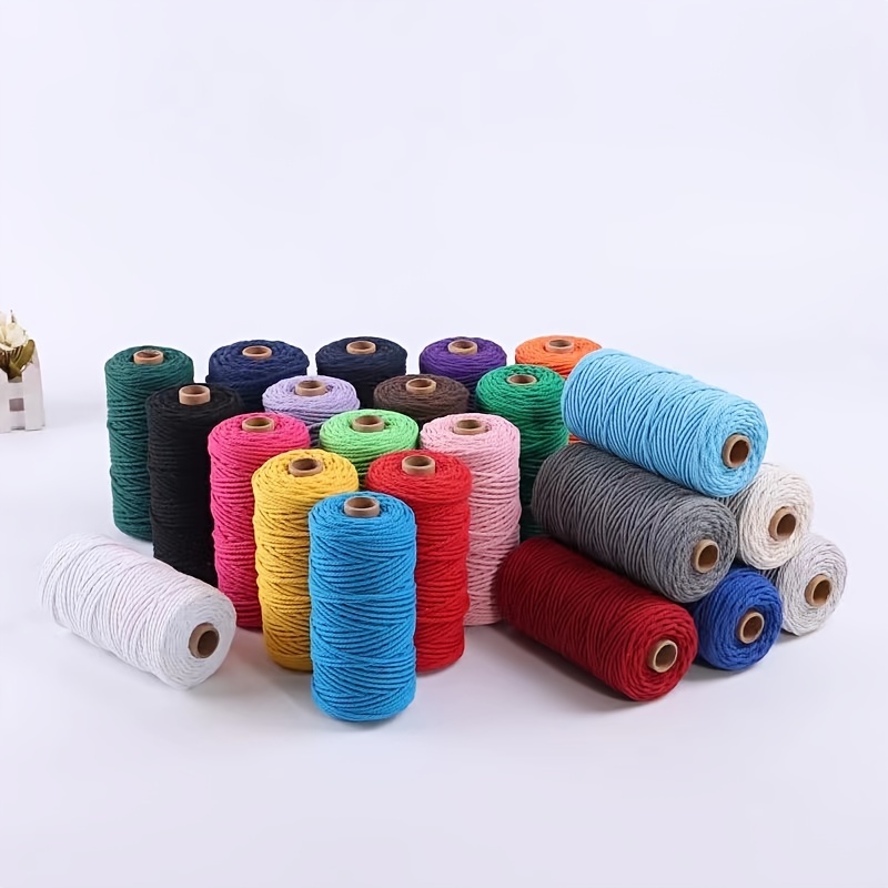 Width Length Colorful Diy Handmade Woven Cotton Rope - Temu