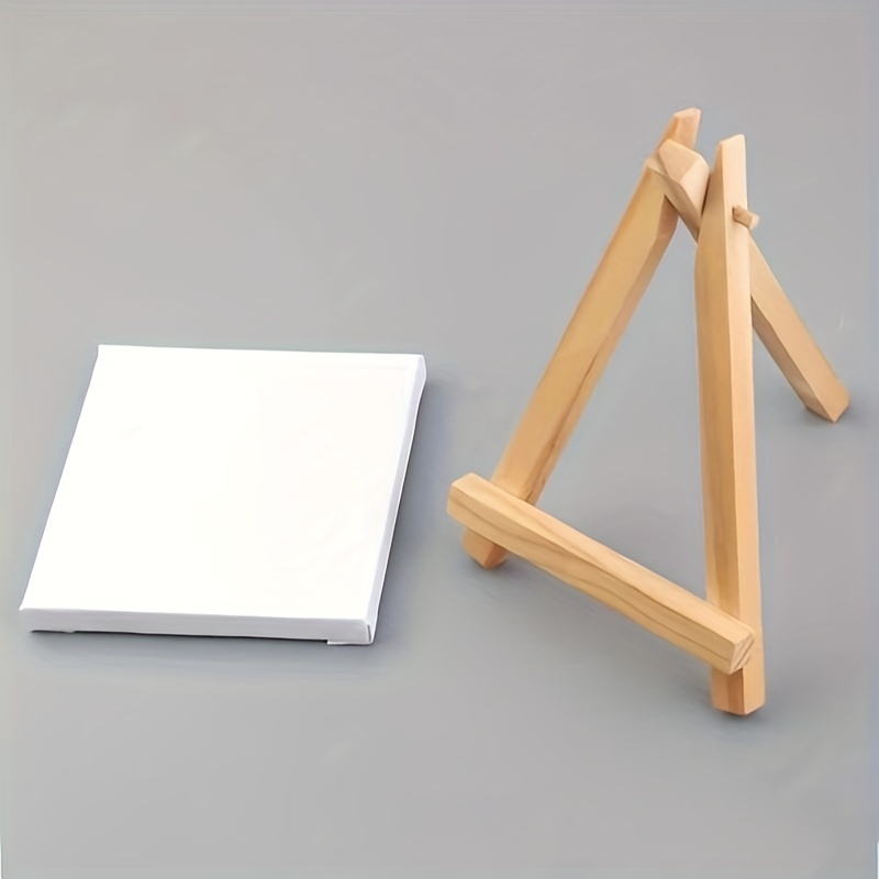 1/4/6PCS Mini Canvas And Easel Set Mini Canvas Panels Mini Wood