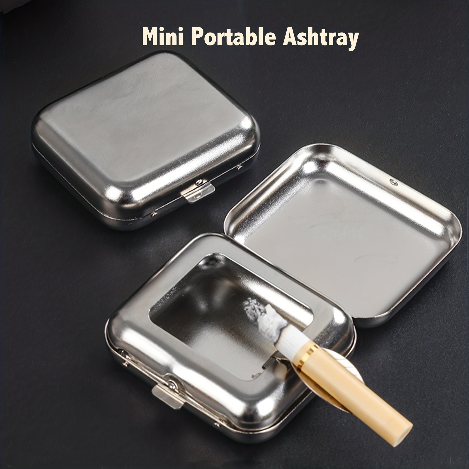 Mini Cenicero portátil de viaje al aire libre para oficina, Cenicero de  bolsillo, accesorio para fumar - AliExpress