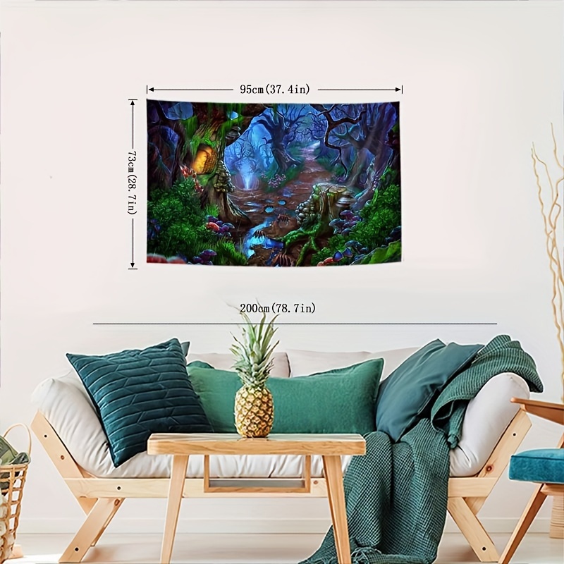 fantasy forest wall tapestry blanket wall hanger