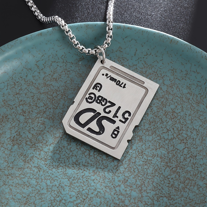 Sd hot sale card necklace