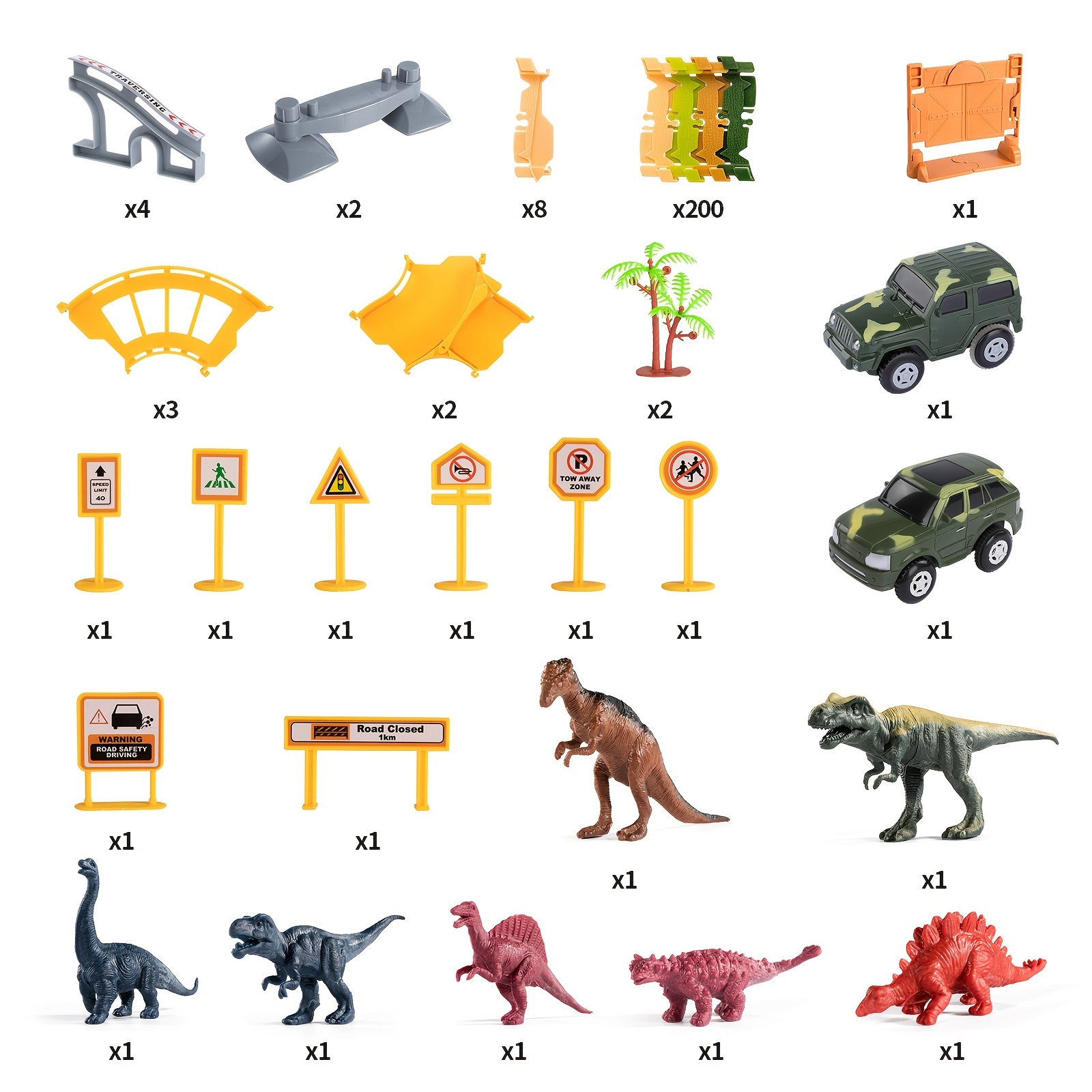 Create Road Dinosaur, Toy Train Track Cars