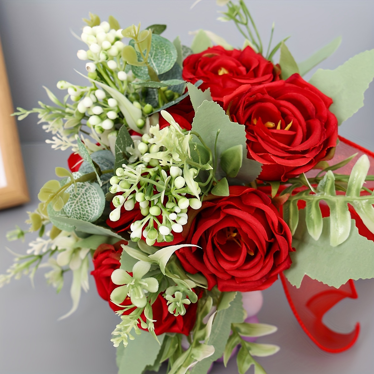 Elegant Flower Bouquet with Eucalyptus and Berries