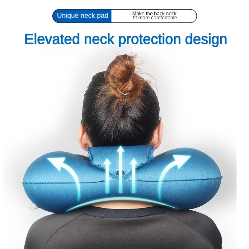 Inflatable Travel Pillow Neck Support for Men Women