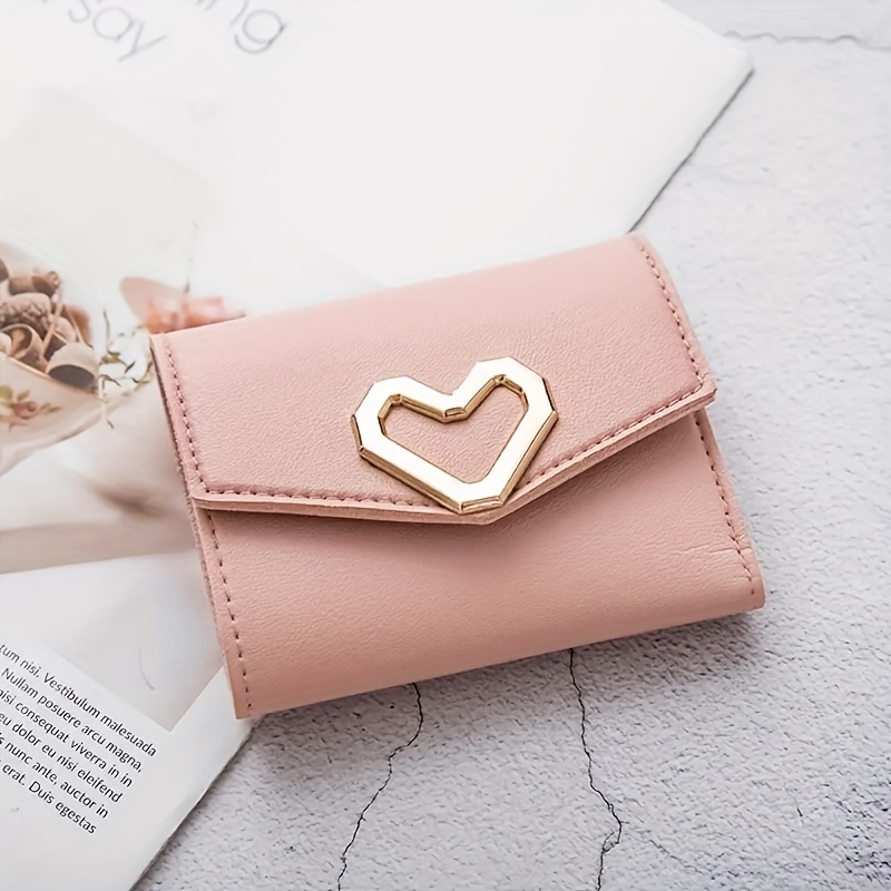  Pink Heart Valentine's Day Coin Purses Mini Wallets