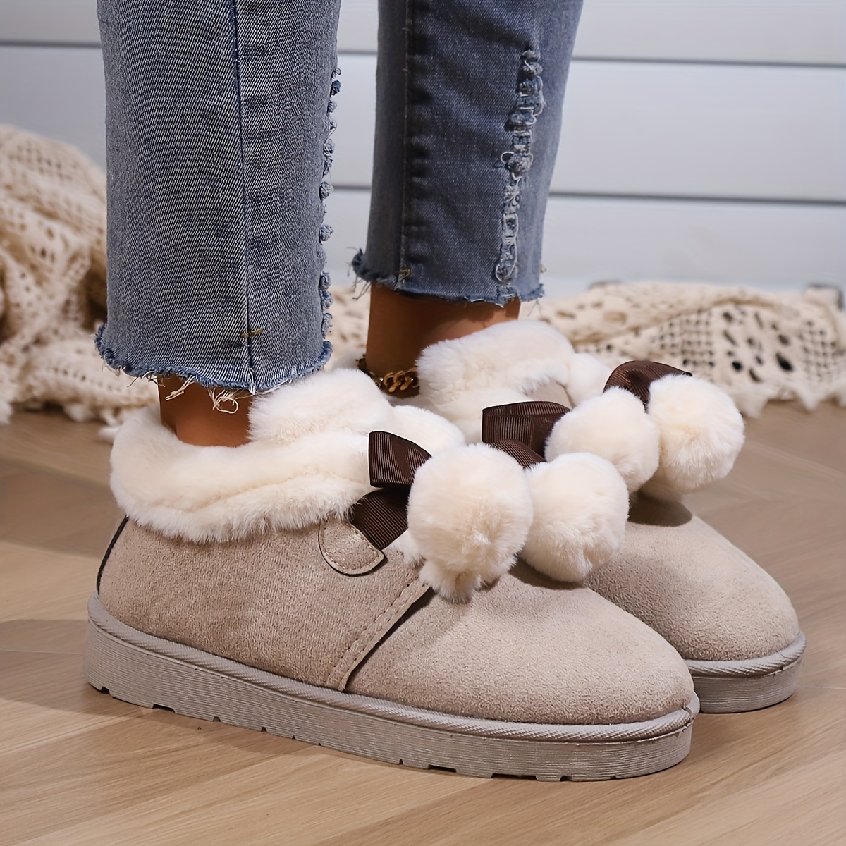 Pom pom slip on sale ons