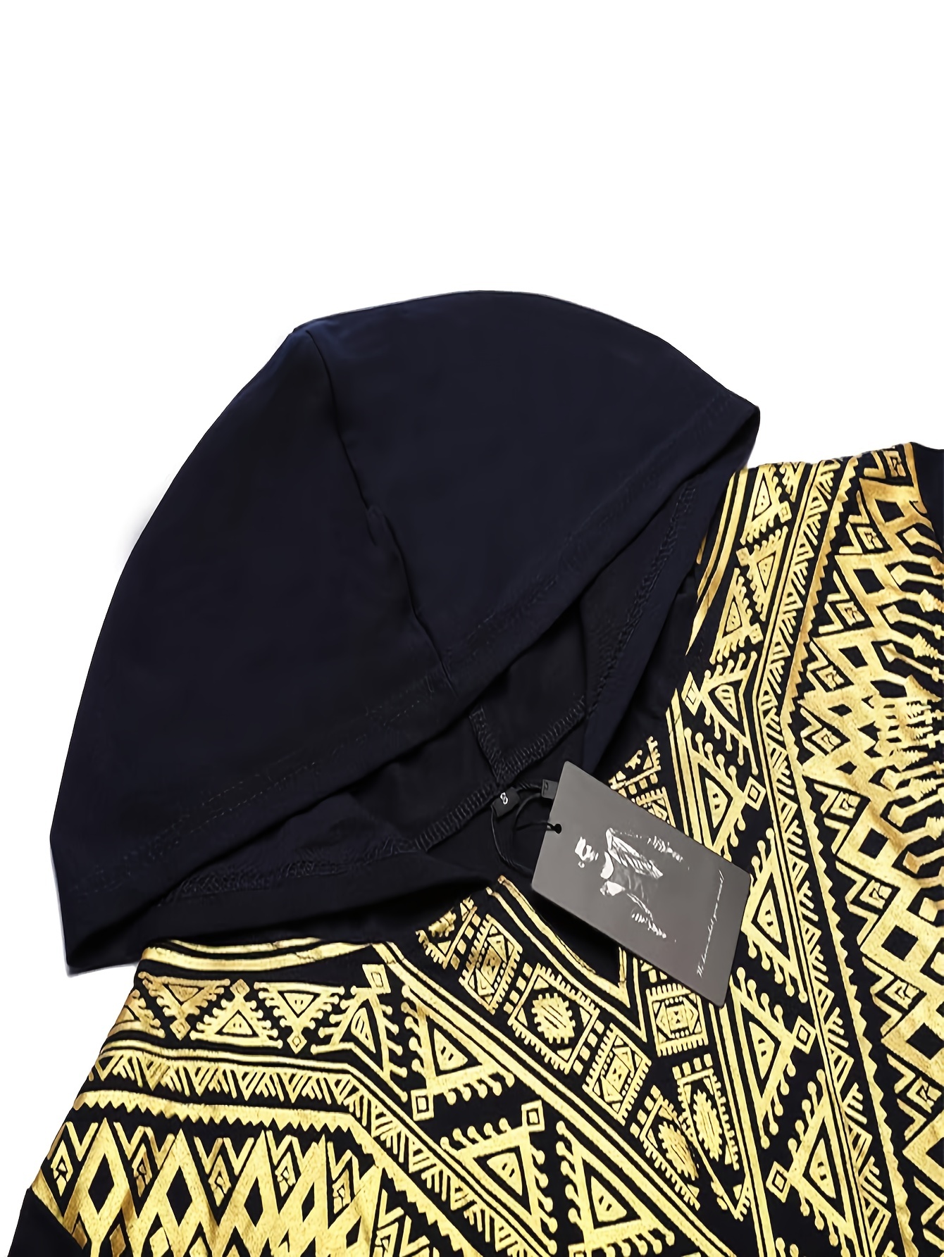 Mens Dashiki - Navy and Denim Blue Bandana