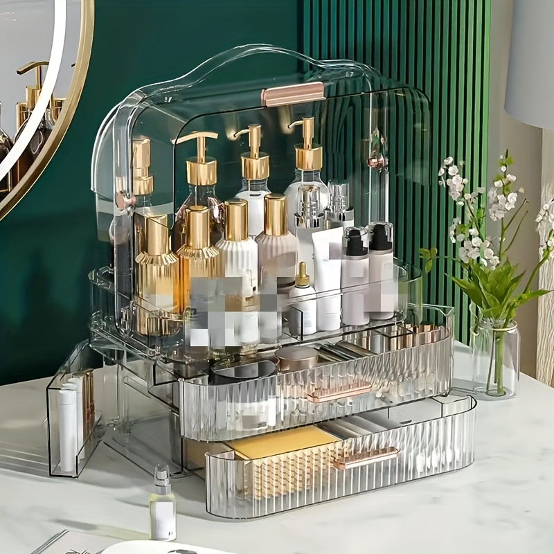 Makeup Organizer, 3 Tier Luxury Cosmetic Storage Box with