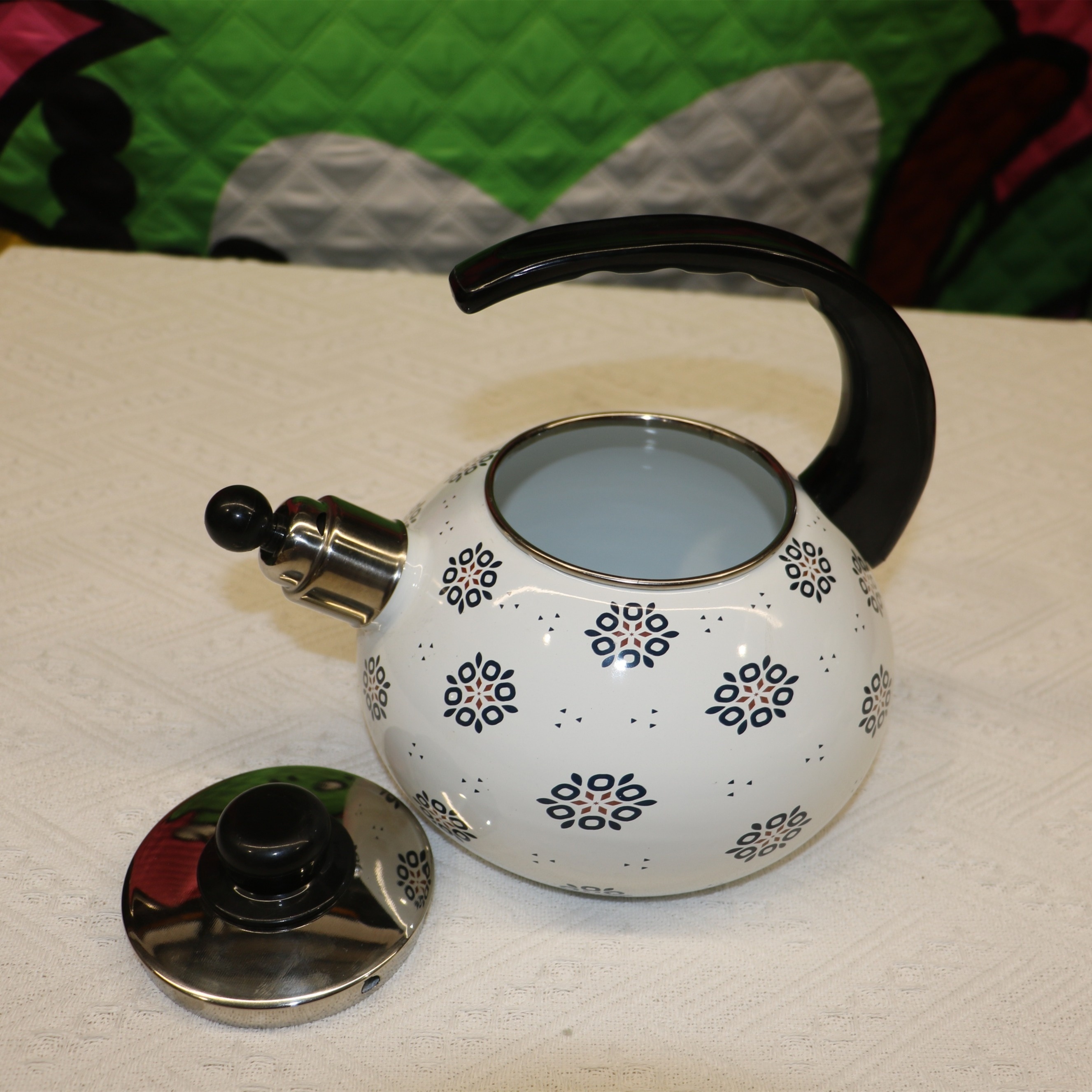 White Polka Dots Enamel Kettle,, Tea Pot, Coffee Pot, Multi-functional  Enamel Kettle, Induction Cooker, Gas Universal, For Kitchen Office  Restaurant, Dinnerware Accessories, Kitchen Supplies - Temu