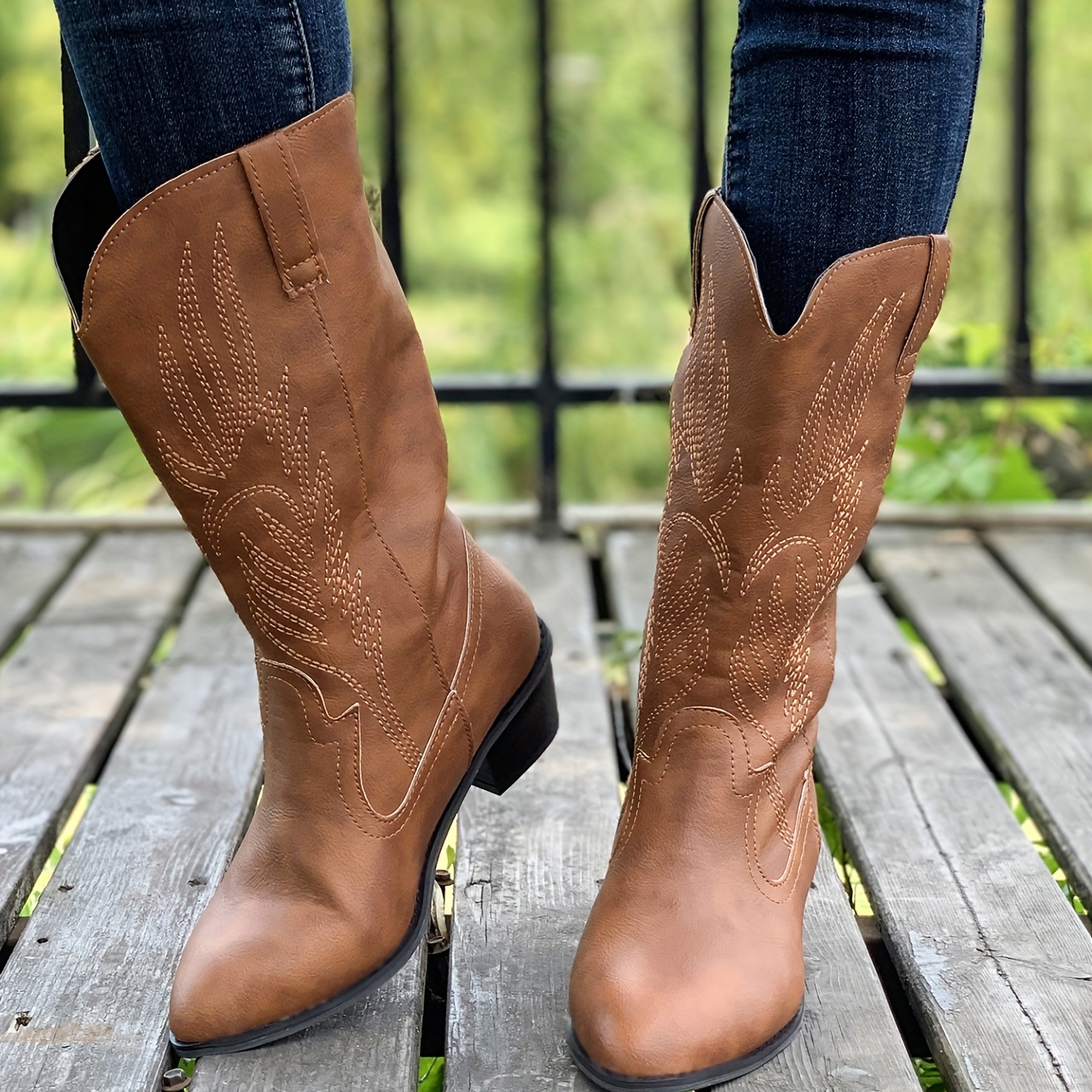Women Cowboy Boots - Temu Canada