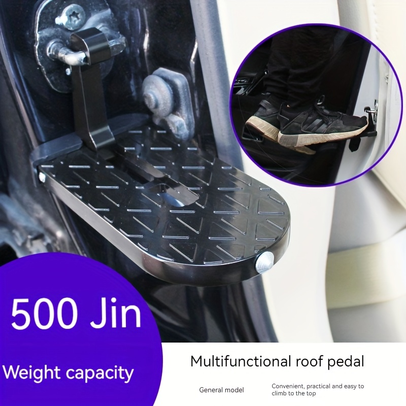 Auto TüRstufe Klappbare Multifunktions-faltbare  Auto-Dach-Rack-Schritt-Auto-Türschritt Universal-Riegelhaken Hilfsfußpedal  Aluminiumlegierung Car