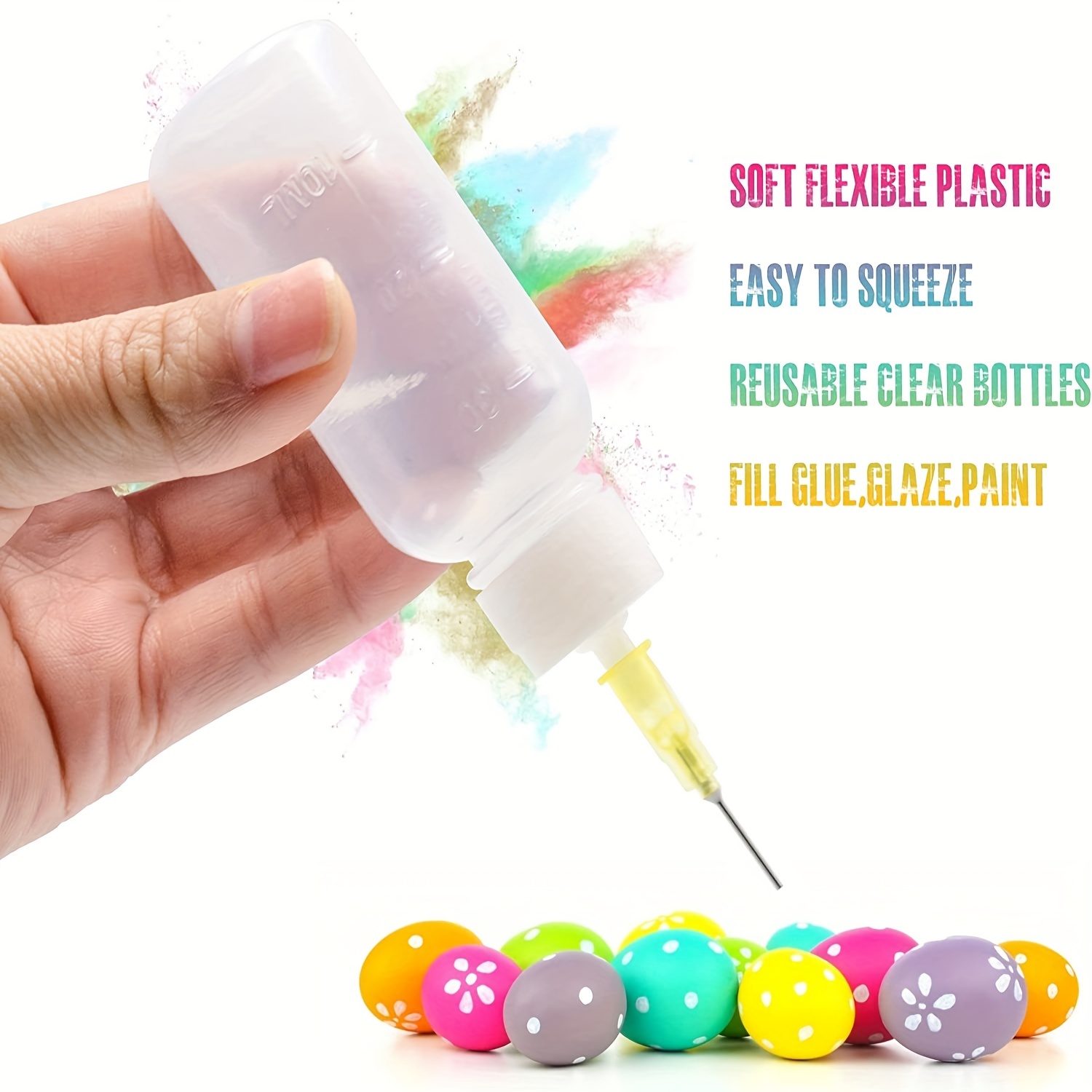 Needle Precision Tip Applicator Translucent Glue Bottle And - Temu