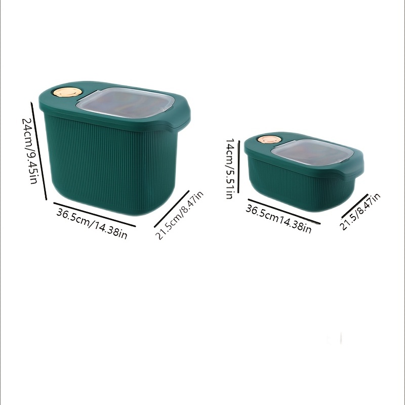 HOMSFOU Formelbehälter 2 Stück Kleine Tee-Boden-Vorräte Die Speisekammer  Verschließen Und Der Behälter-Organizer Aus Stahl Metall Feine Grüne