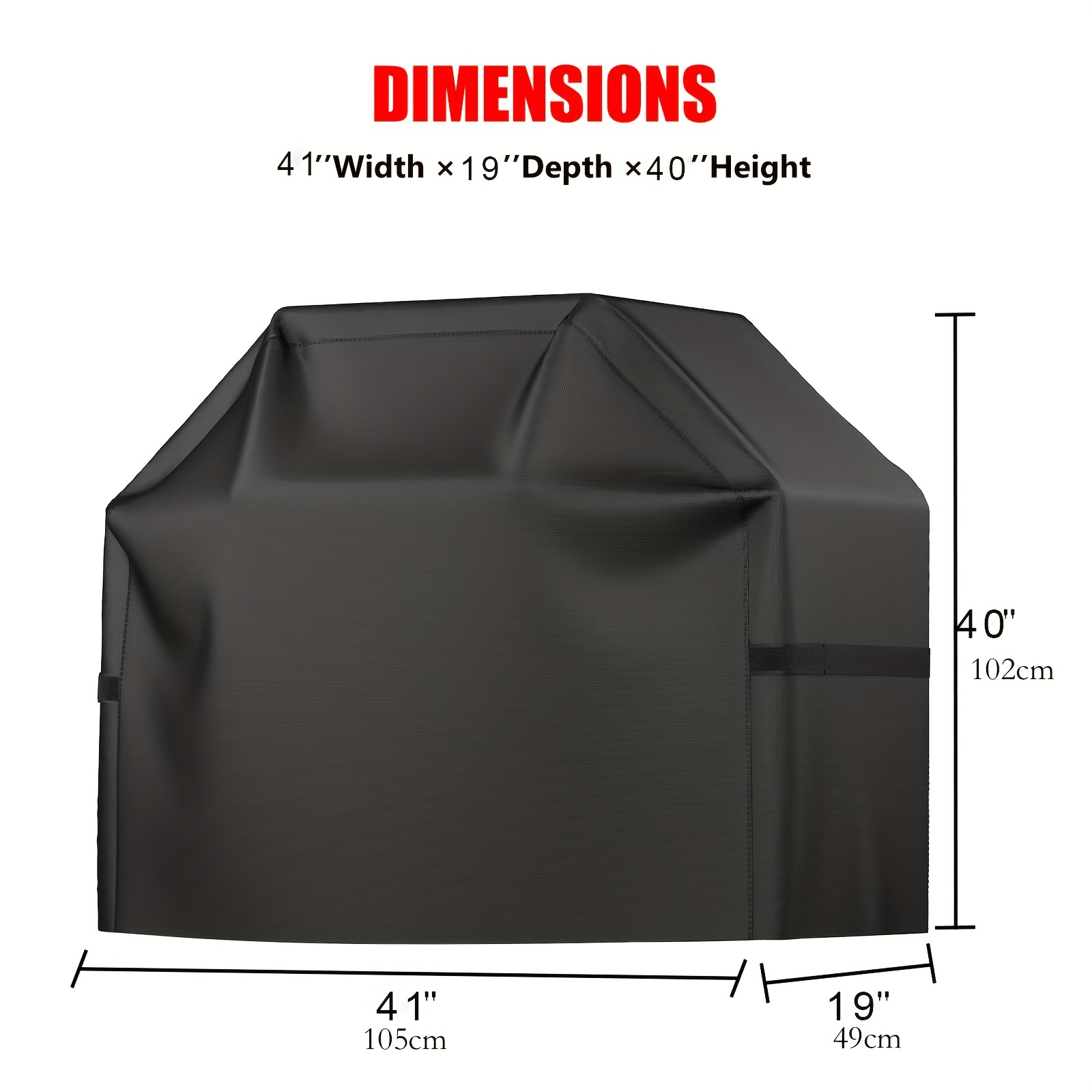 72 Waterproof Bbq Grill Cover Dust Fade Resistant Adjustable Fit