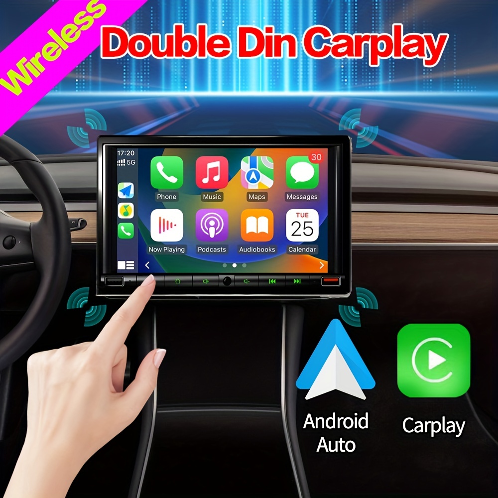 Dashcam Voiture Avant Arriere 4K avec Apple Carplay sans Fil