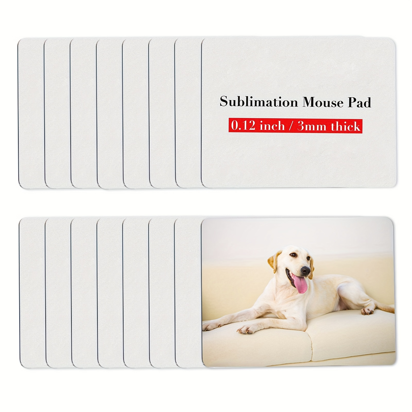 10pcs Sublimation Mouse Pad Blank Blanks Mousepad for Transfer Heat Press  Printing Crafts Non Slip Bottom 24x20x0.3CM