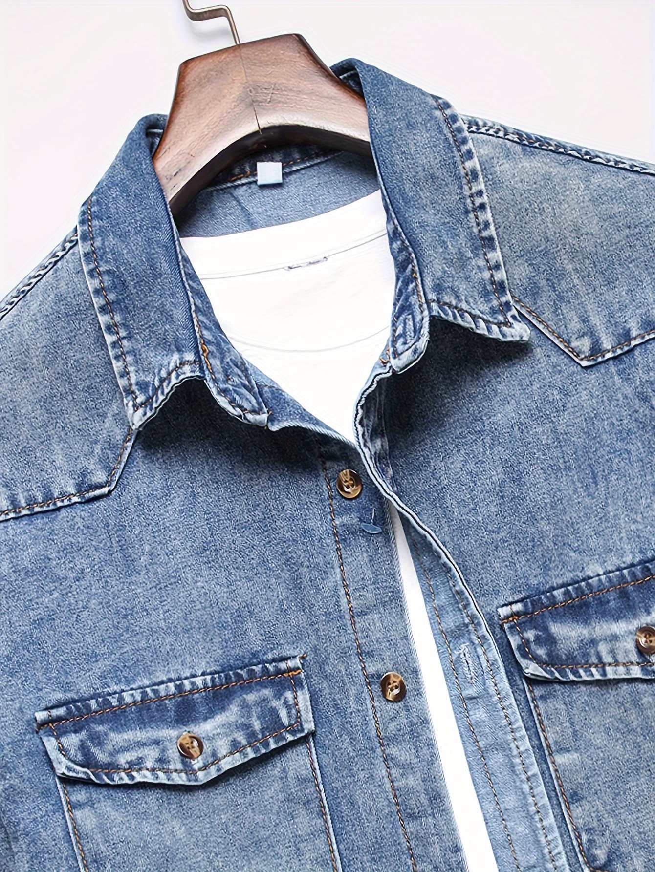 Ombre denim shirt clearance men