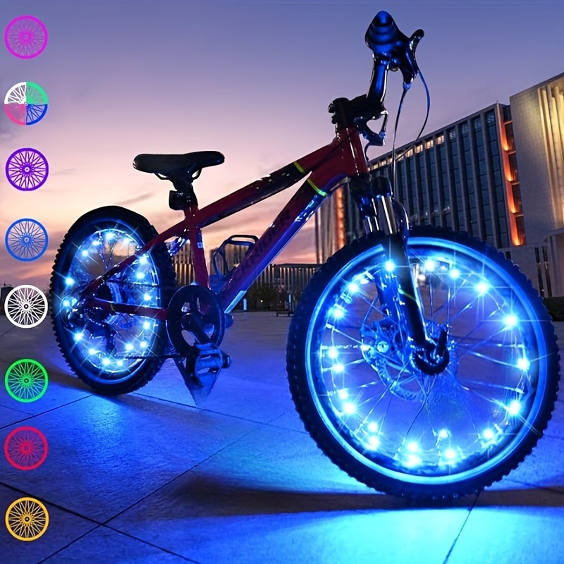 LED Fahrradlicht Neon Fahrradspeichenlicht, Radreifenventilkappenlampe,  Wasserdichtes Fahrradbewegungssensor-Warnkopf- Und Rücklicht - Temu Austria