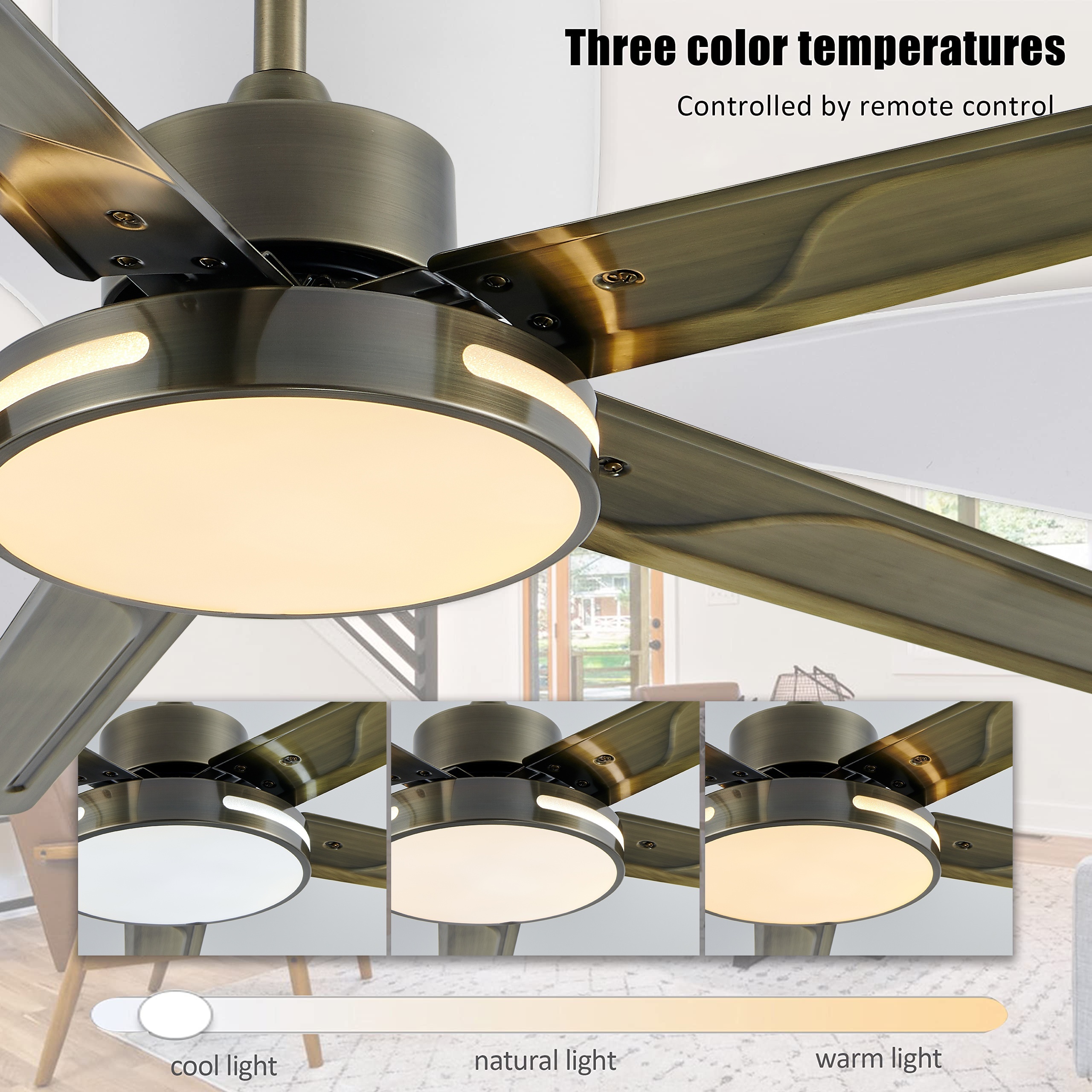 1pc 52 inch ceiling fan lights led fan chandelier with remote control vintage style ceiling fans lights for porch patios livingroom bedroom ih bz03 fan details 7