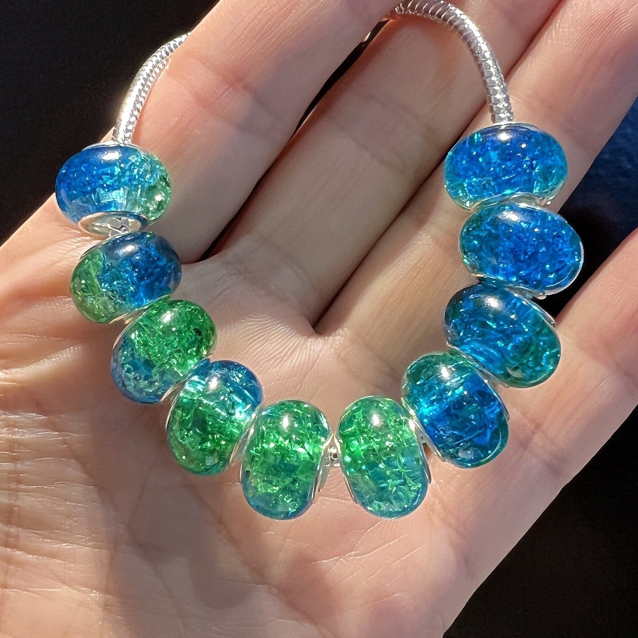 Matte Aurora Crystal Glass Beads Glitter Round Loose Halo - Temu