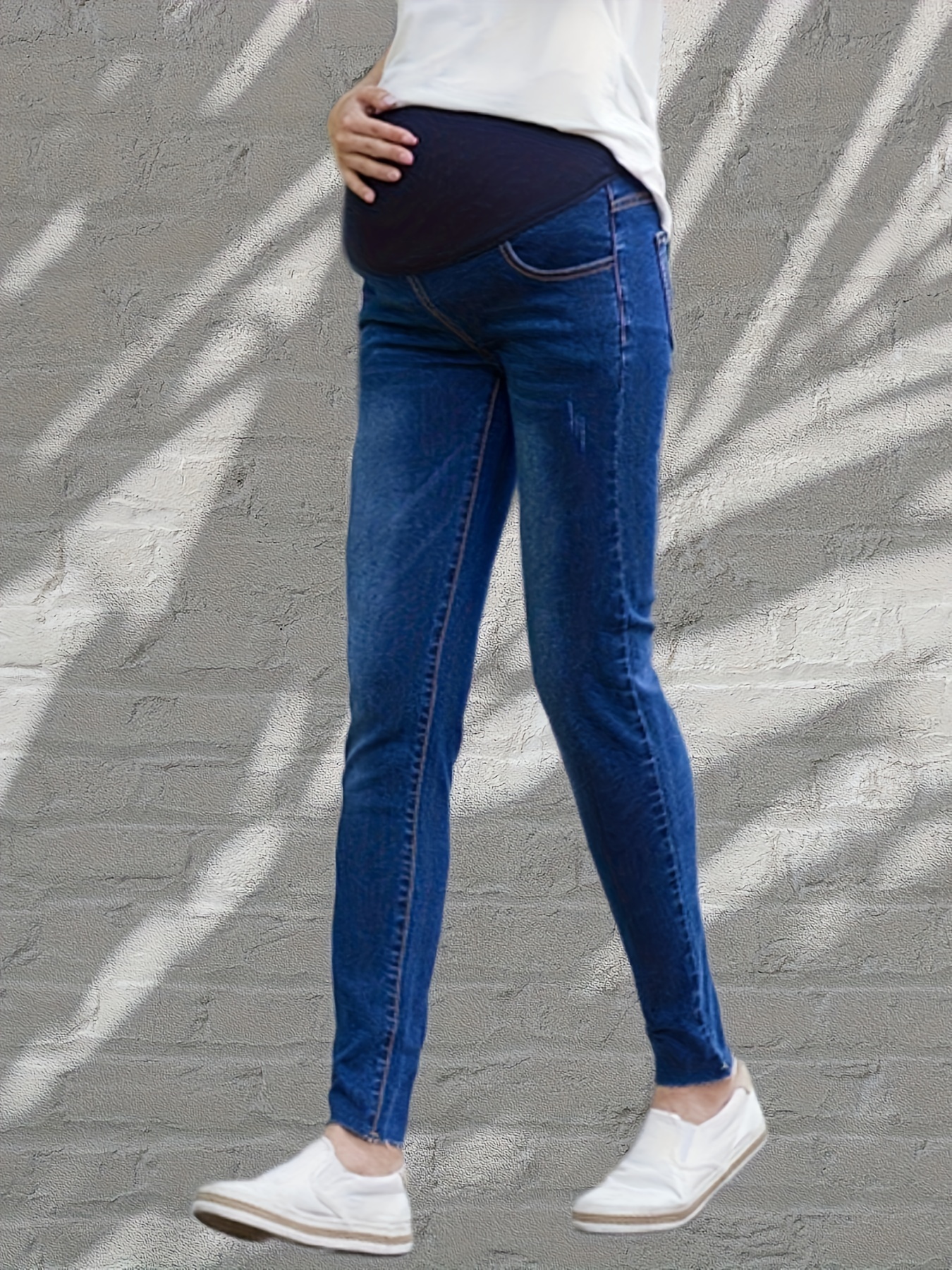 Maternity Pregnancy Women Skinny Trousers Slim Jeans Elastic