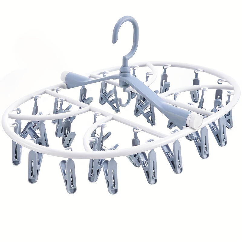 Household Drying Racks Socks Multi-Clips Punch-free Hanging on The Wall  Wall Hanging Folding Balcony