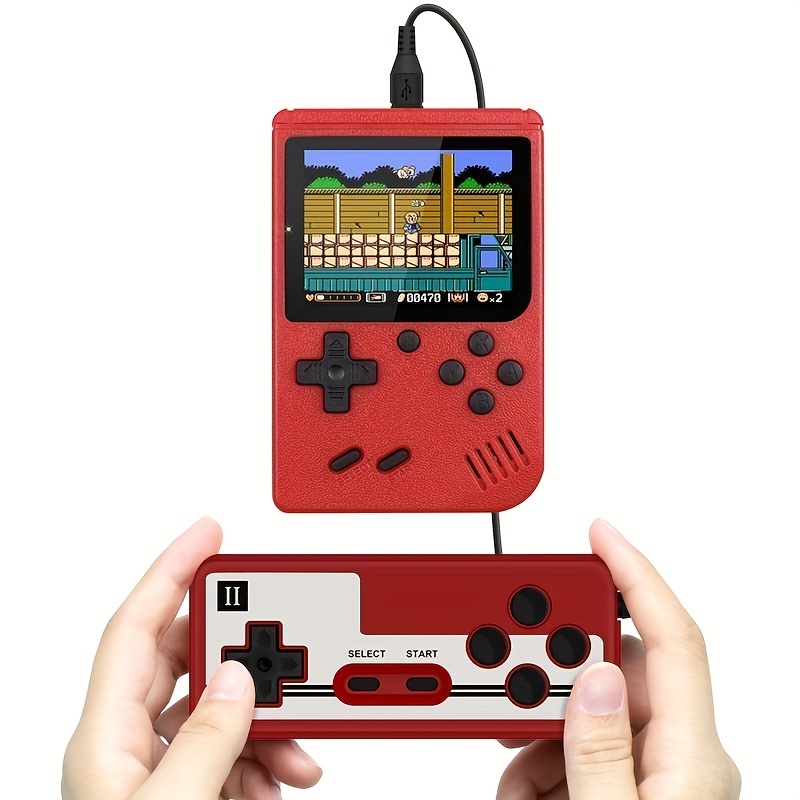 Retoo Mini Console de Jeu Portable 8 Bits avec 400 Jeux, écran LCD Couleur  3 Pouces et contrôleur supplémentaire, Prend en Charge la Connexion à la