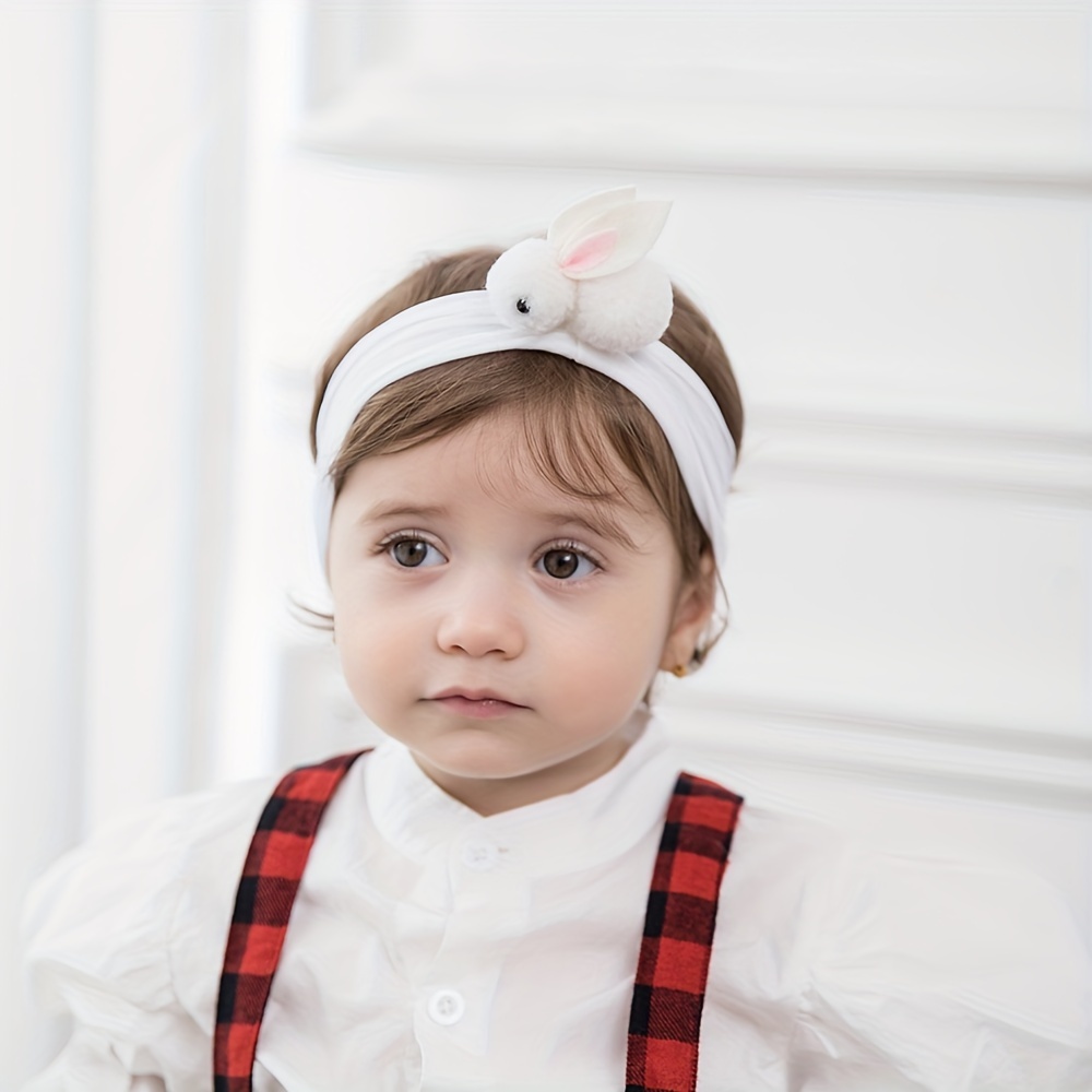 2pcs Bébé Fille Bandeau Infant Hair Accessoires Bows Nouveau-né Couvre-chef  Lapin Oreille Élastique Cadeau Toddler Bandage Ruban Doux Bowknot