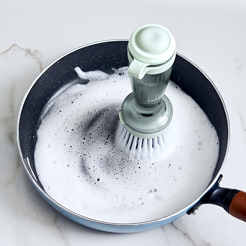 1pc Random Color Kitchen Pot Scrubber With Automatic Liquid