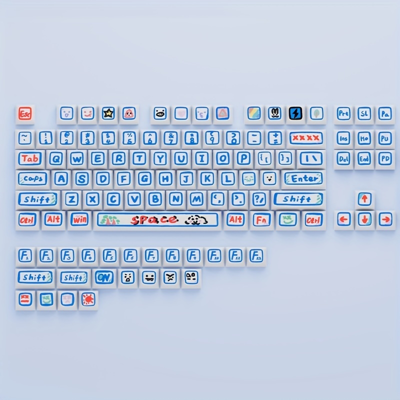 Pegatinas de colores sin caracteres - 4Keyboard