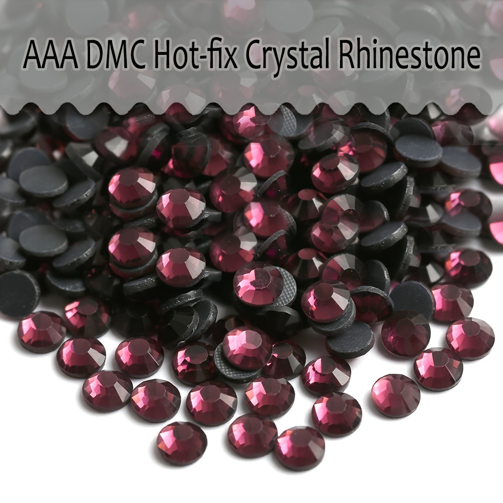 Amethyst Hot Fix Rhinestone Flatback Crystals - Temu